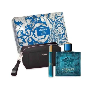Set Nước Hoa Nam Versace Eros EDP Limited (100ml + Mini 10ml + Túi Black Trousse)